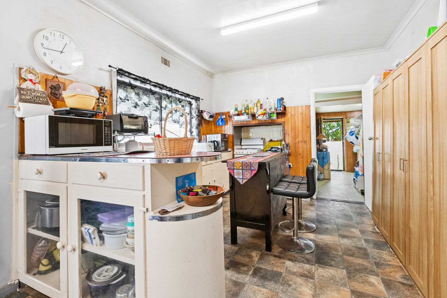 View through the kitchen